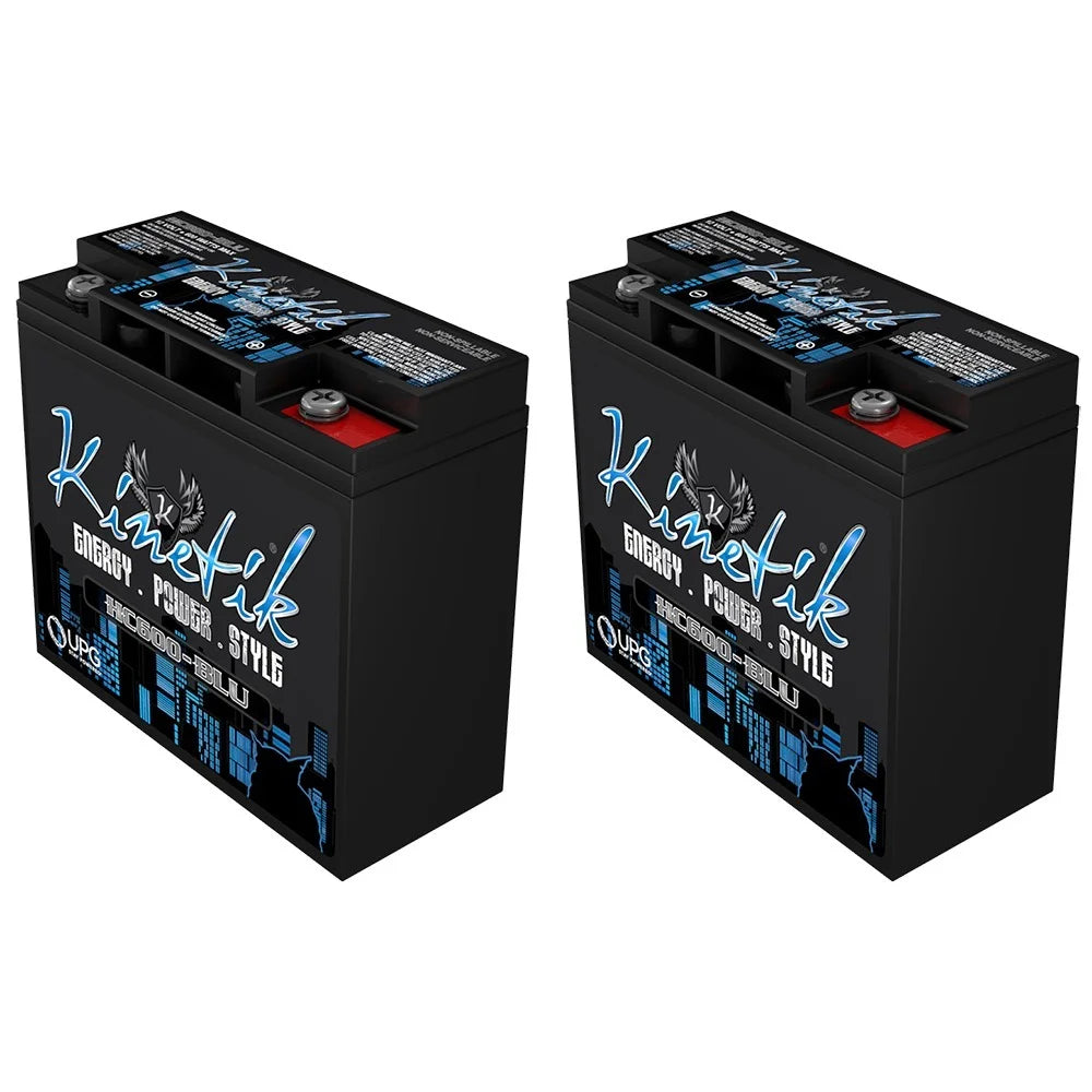 600W 12V Power Cell Replacement Battery for Car Stereo System - 2 Pack V330