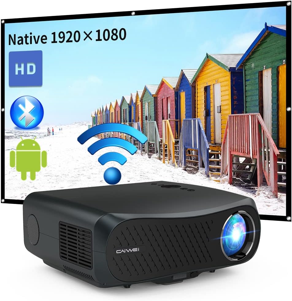 8000 Lumen FHD 1080P Smart Projector with WiFi, Bluetooth, Built-in OS T485