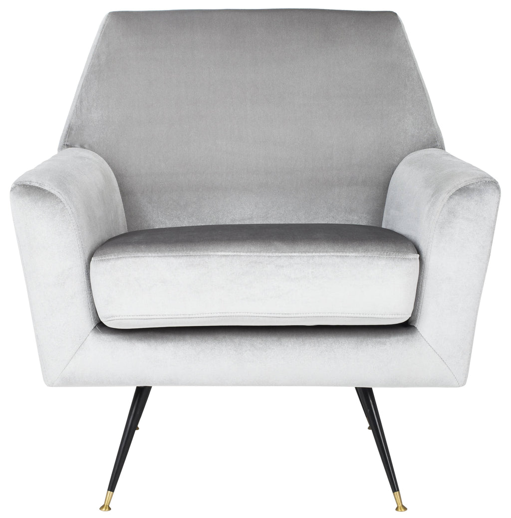 Light Grey Velvet Accent Chair C877601