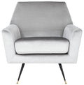 Light Grey Velvet Accent Chair C877601
