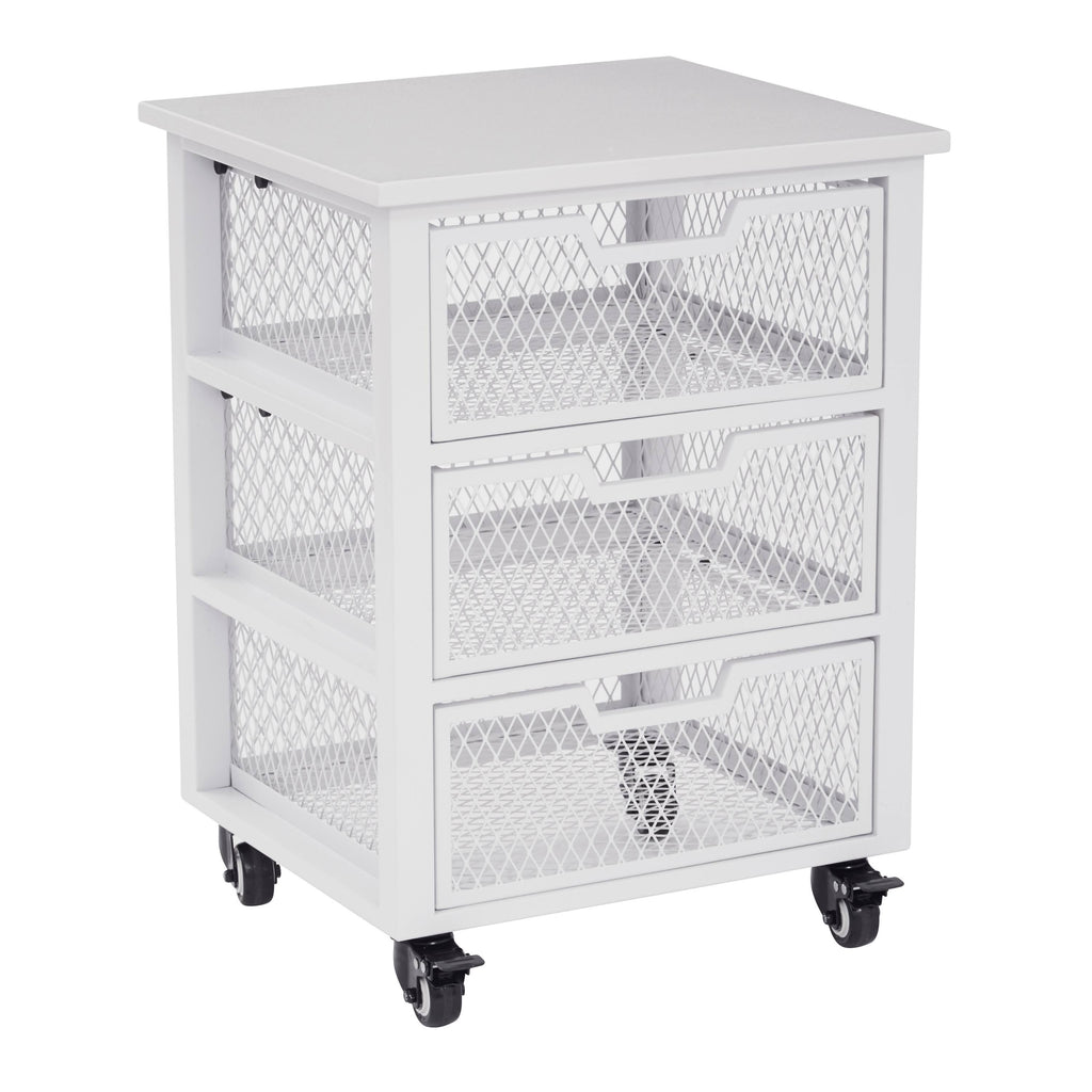 Purple 3 Drawer Rolling Cart I91718