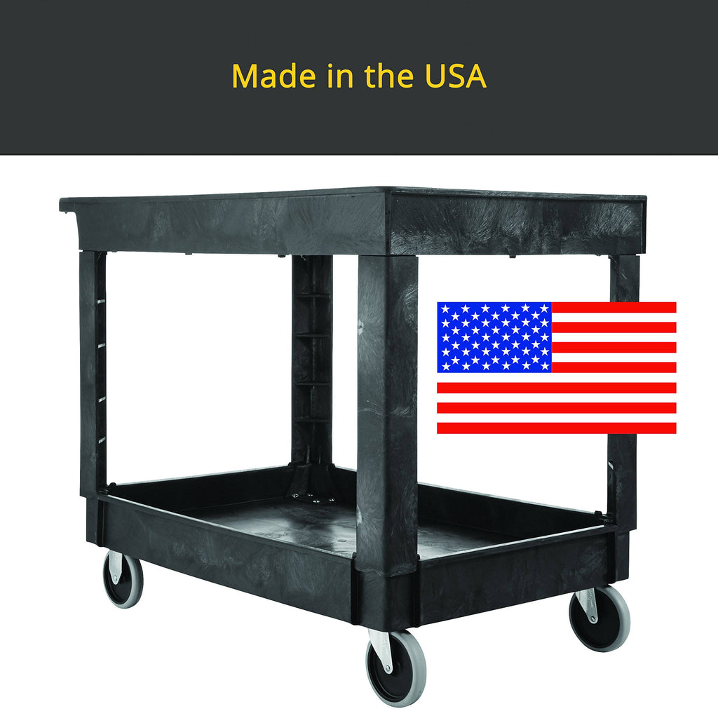 Black 2 Shelf Utility Cart K27858