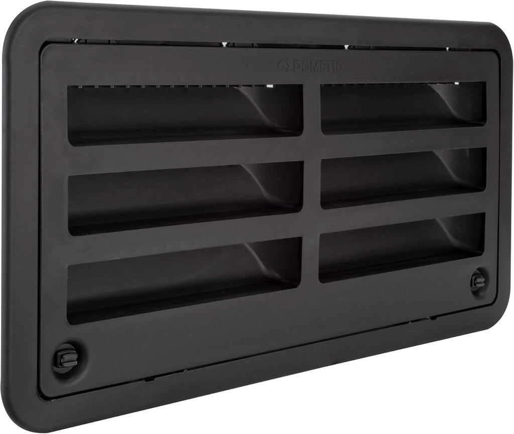 Black RV Refrigerator Side Wall Vent S6328