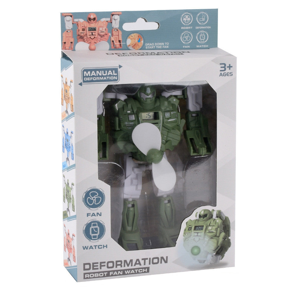 Digital Watch 3 In 1 Deformation Robot with Fan C223874