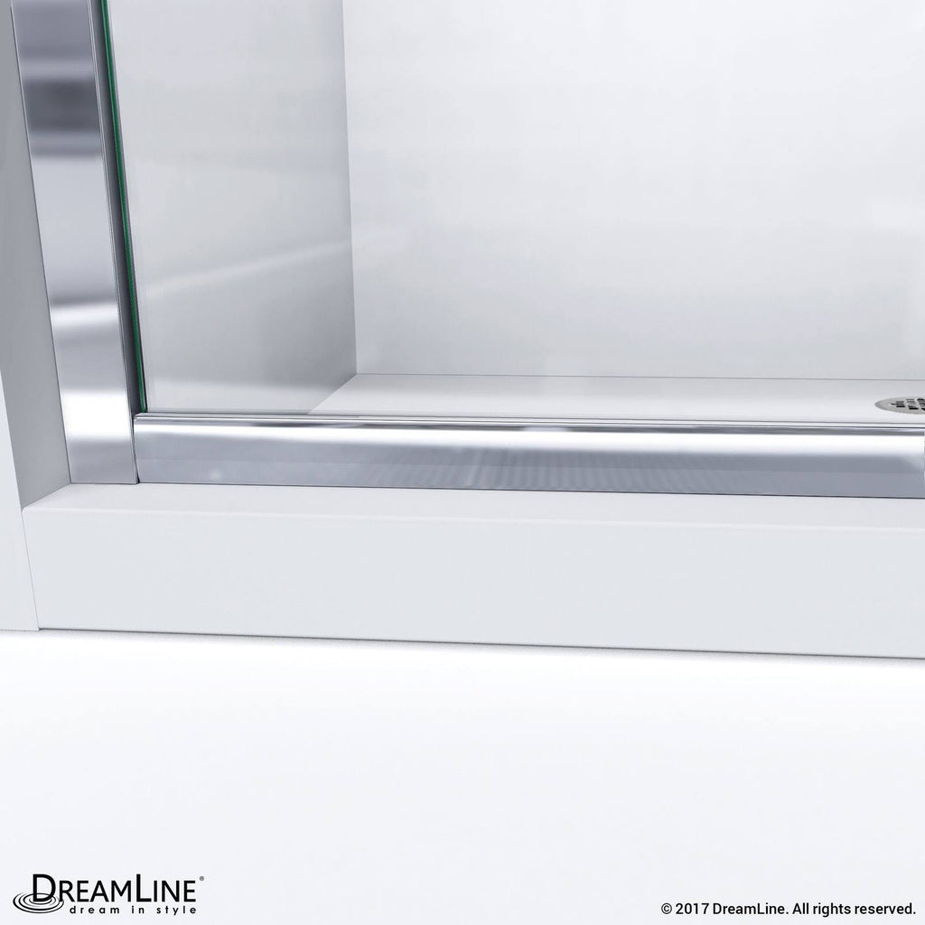 72 in. Semi-Frameless Sliding Shower Door Clear Glass Brushed Nickel L897733
