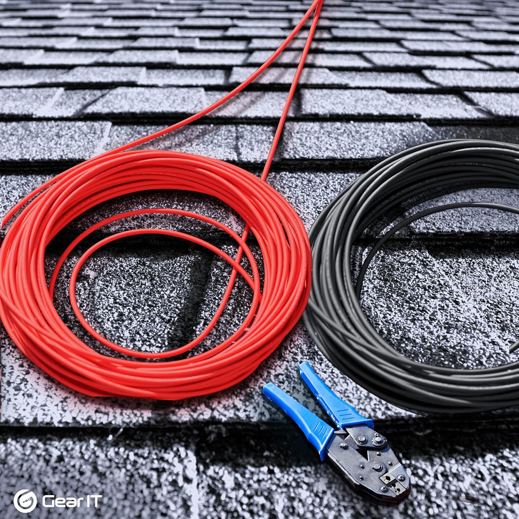 10AWG Solar Extension Cable with Male to Female Connectors, 100 Feet I469419