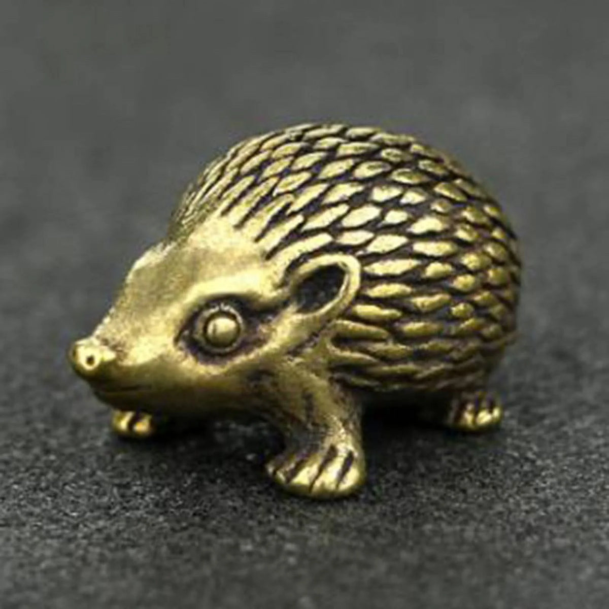Vintage Brass Hedgehog Statue Ornament L89716