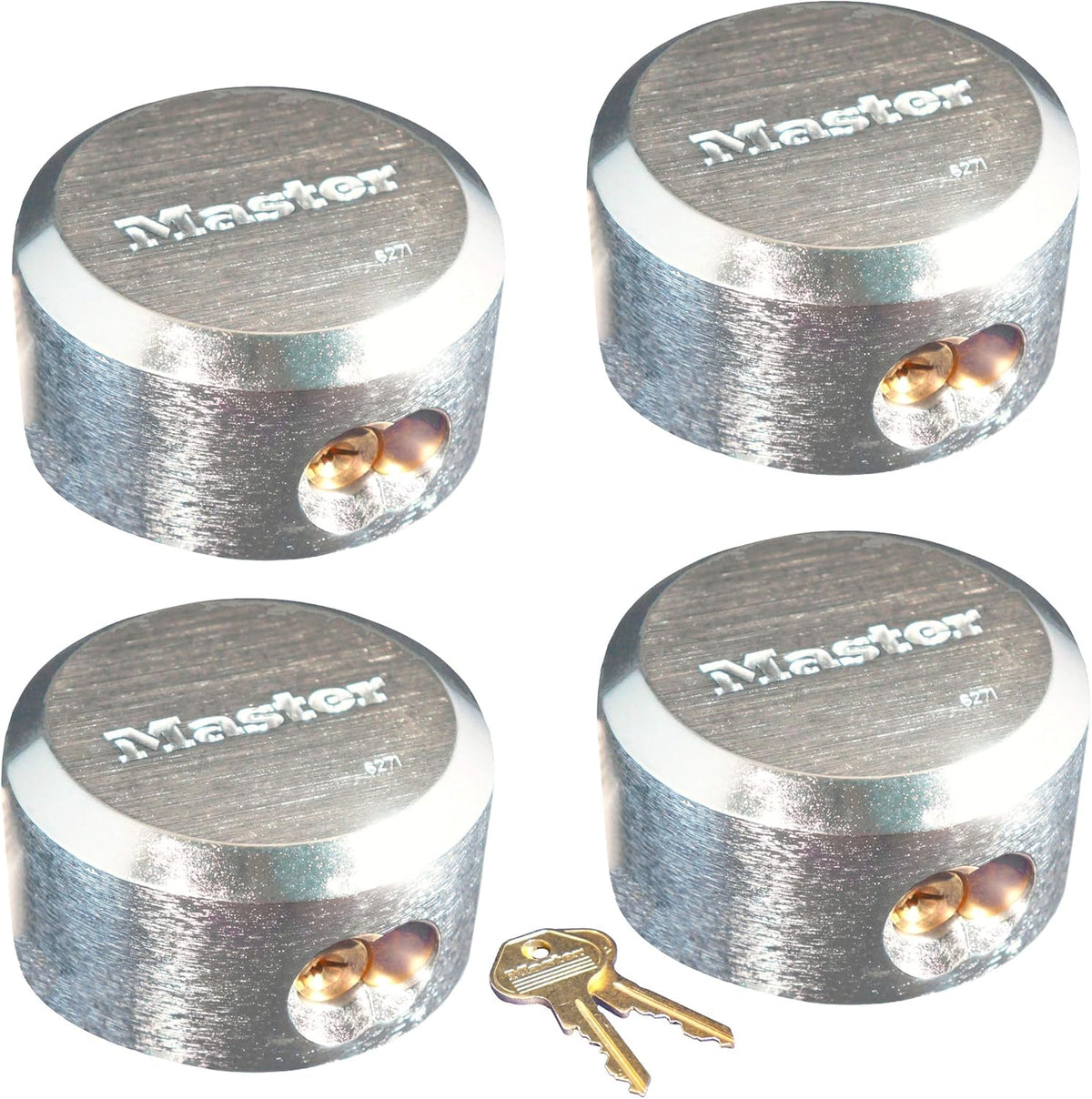 Four Pro Series Hidden Shackle Padlocks, Keyed Alike Y8821