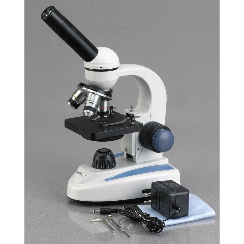 40X-400X Metal Glass Student Microscope with 2MP USB Digital Imager A622