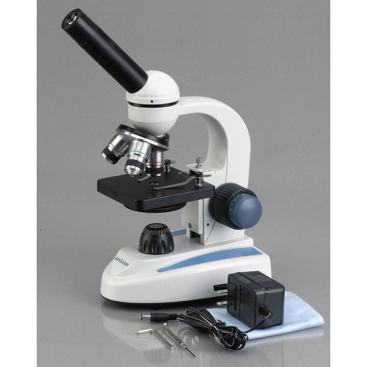 40X-400X Metal Glass Student Microscope with 2MP USB Digital Imager A622