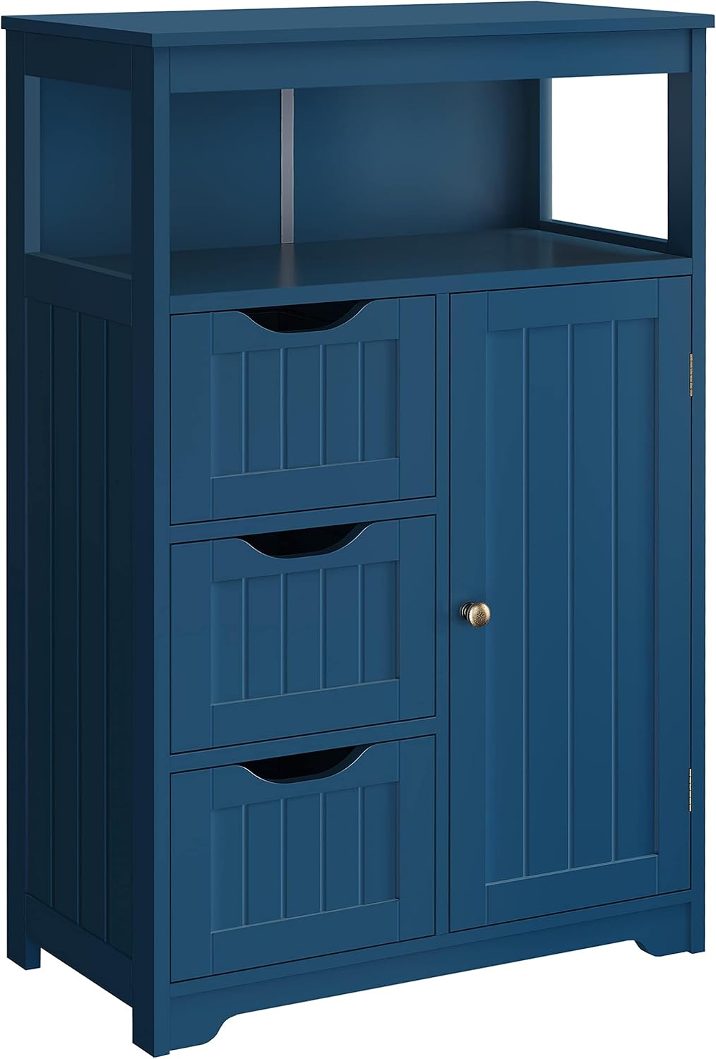 Navy Blue Wooden Bathroom Floor Cabinet C8166