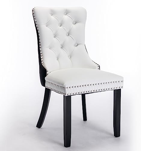 Beige Velvet Tufted Dining Chair with Button Back K796841