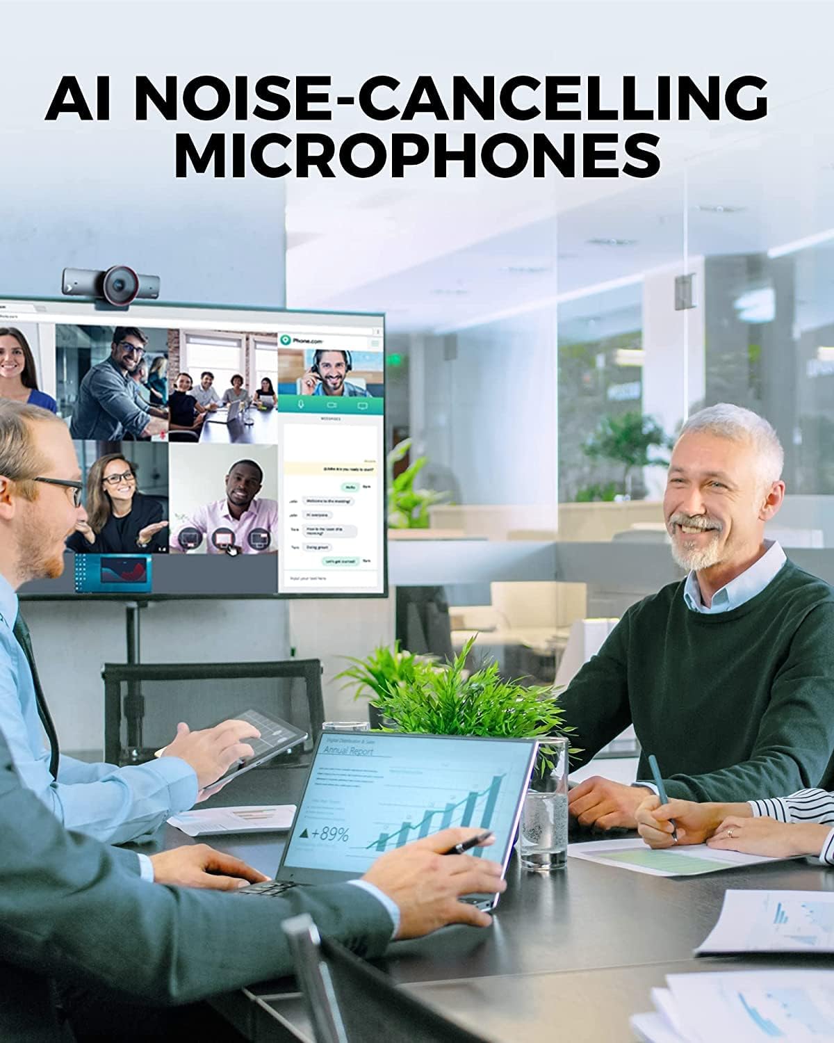 4K Webcam with Auto Framing, 120° Field of View, Dual AI Noise-canceling Mics Q7911