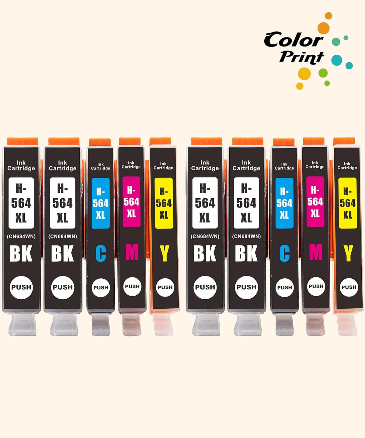 Compatible Ink Cartridge Replacement 10-Pack for DeskJet Officejet Printer A8581