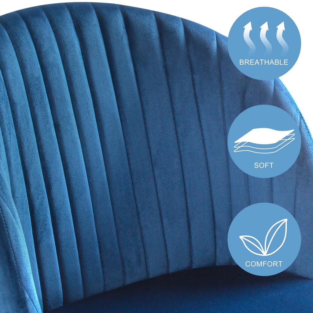 Blue Velvet Dining Chairs Set of 2 N586623