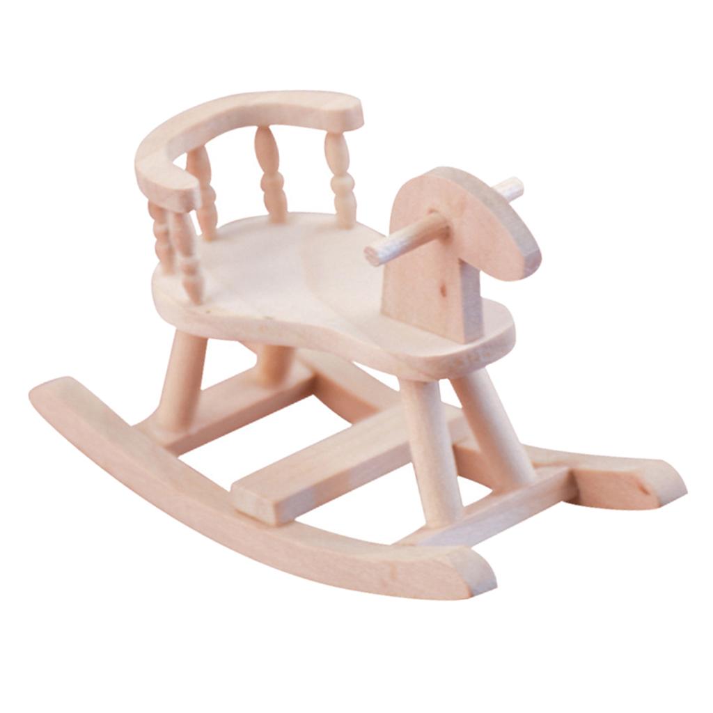Unpainted Wooden Cockhorse Dollhouse Toy Furniture S415