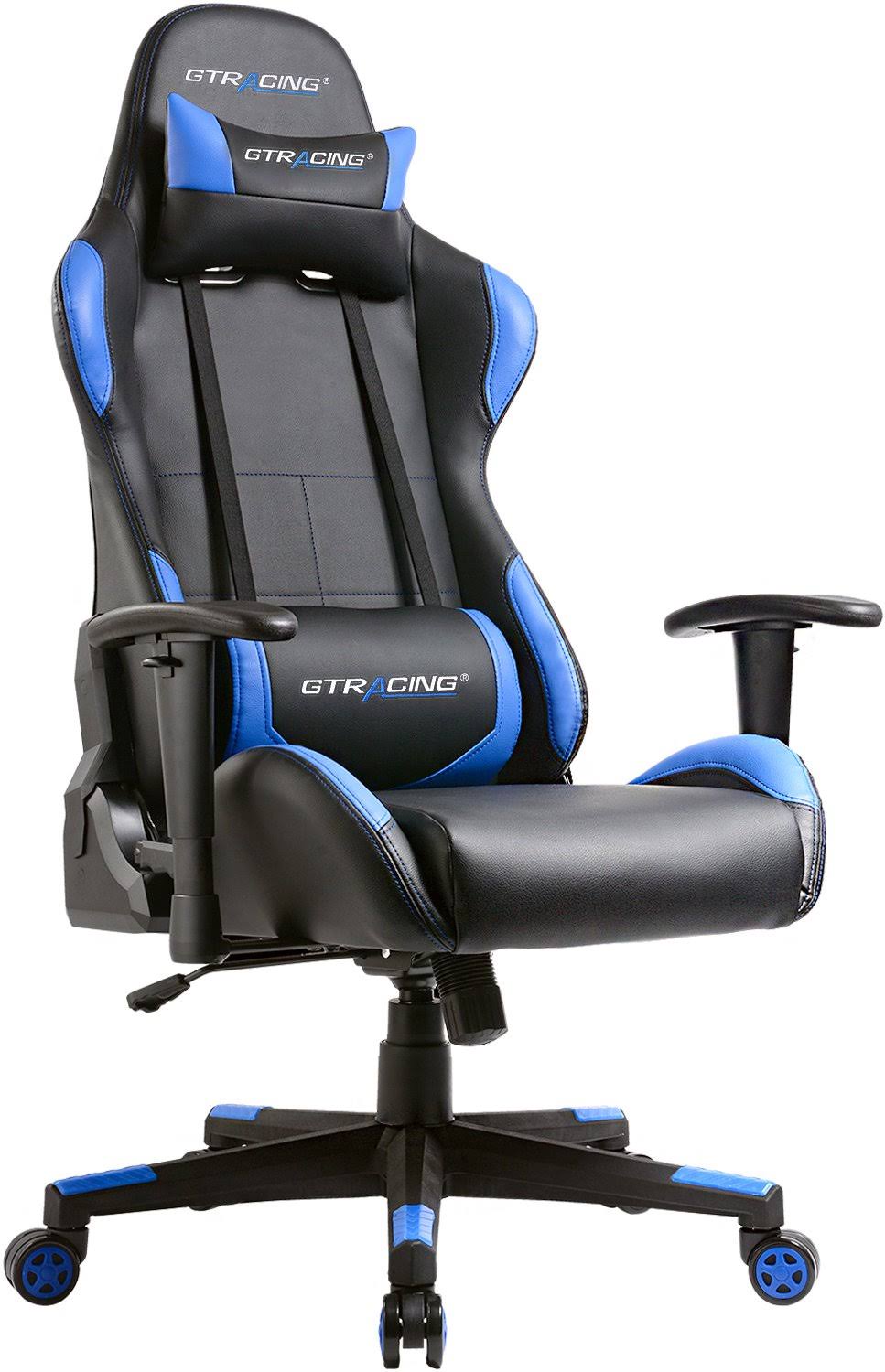 Gaming Chair with Footrest High Back Swivel D84629