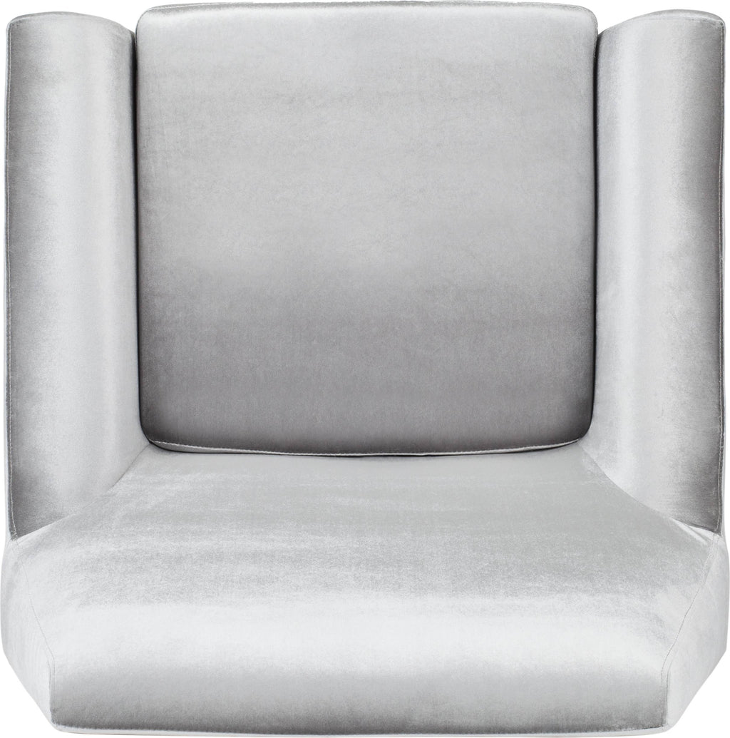 Light Grey Velvet Accent Chair C877601