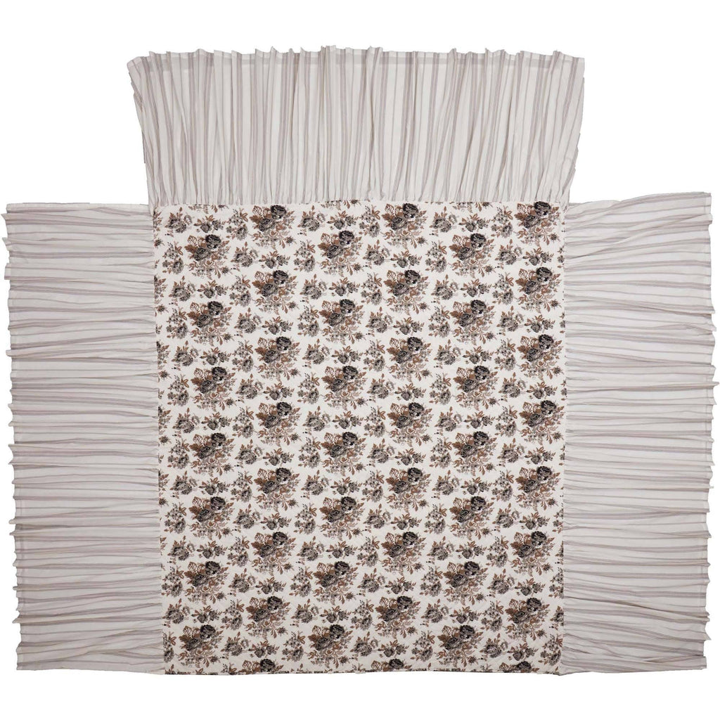 California King Floral Ruffled Coverlet Z608