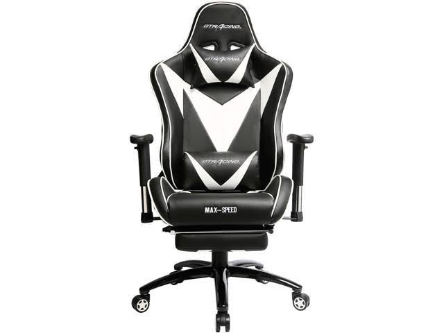 Gaming Chair with Footrest High Back Swivel D84629
