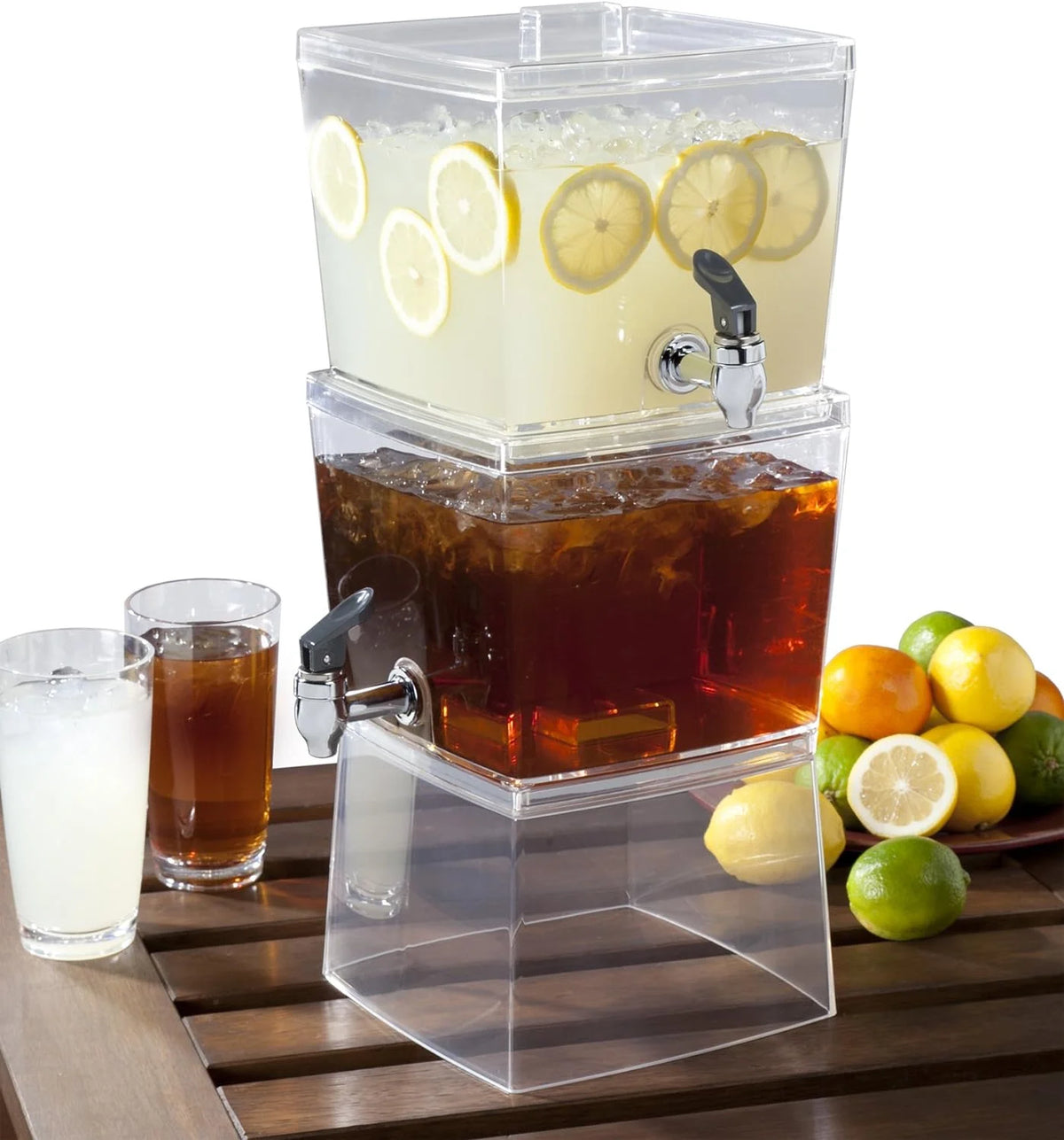 Clear Stacking Beverage Dispenser, 2 Units, Gallon L30004