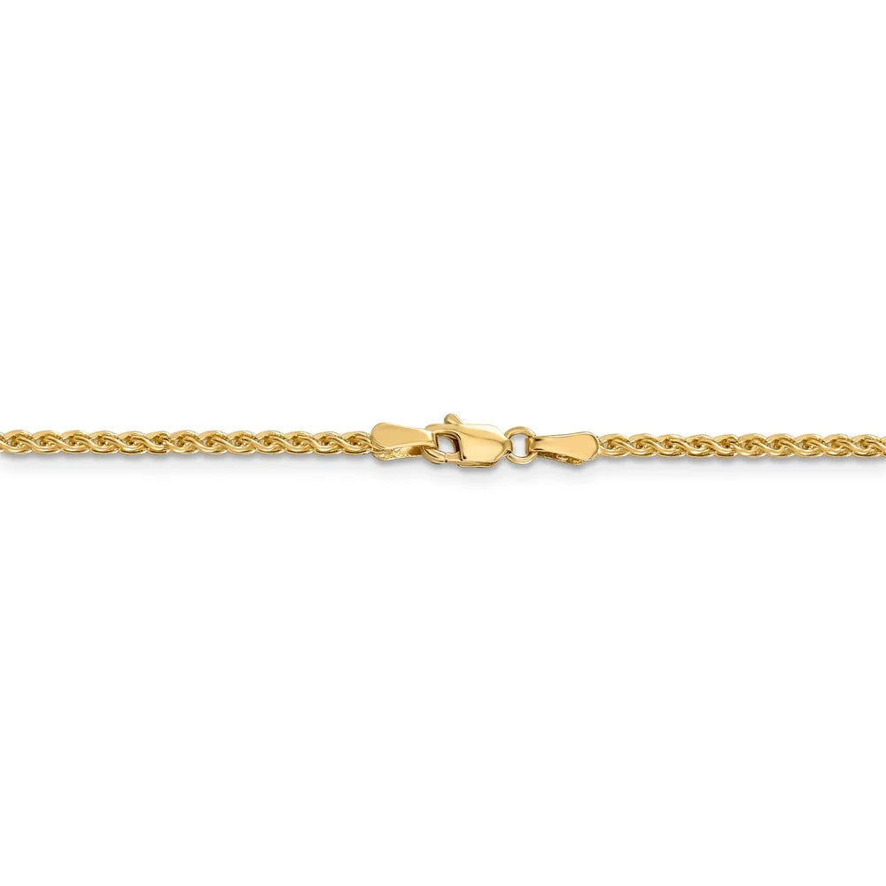 14kt Yellow Gold 1.8mm Spiga Chain 16 inch Lobster Clasp Y631