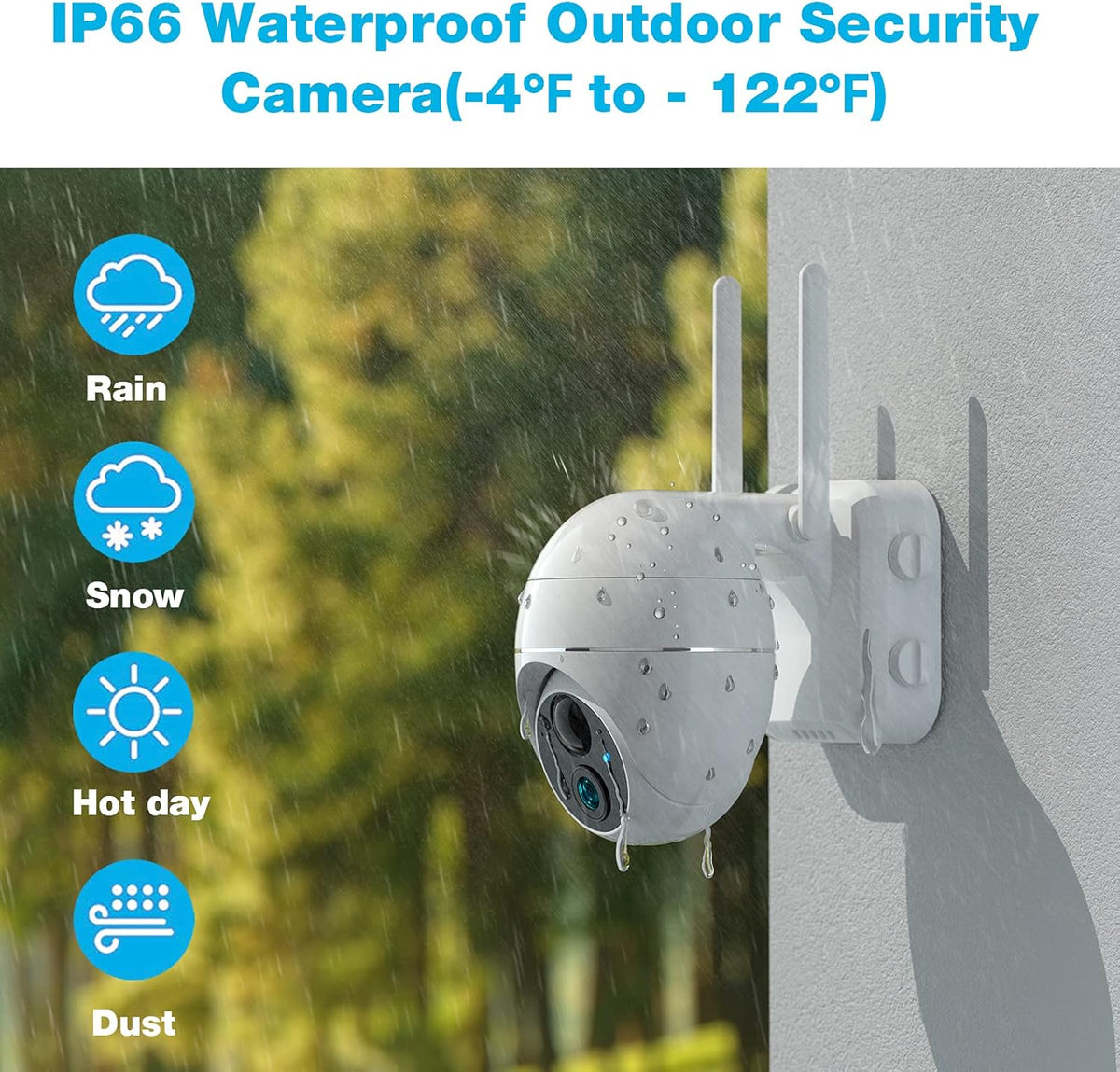Wireless Outdoor Security Camera with 360° Night Vision N72706