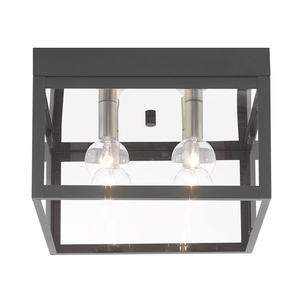 Scandinavian Gray 4 Light Outdoor Ceiling Mount X9608