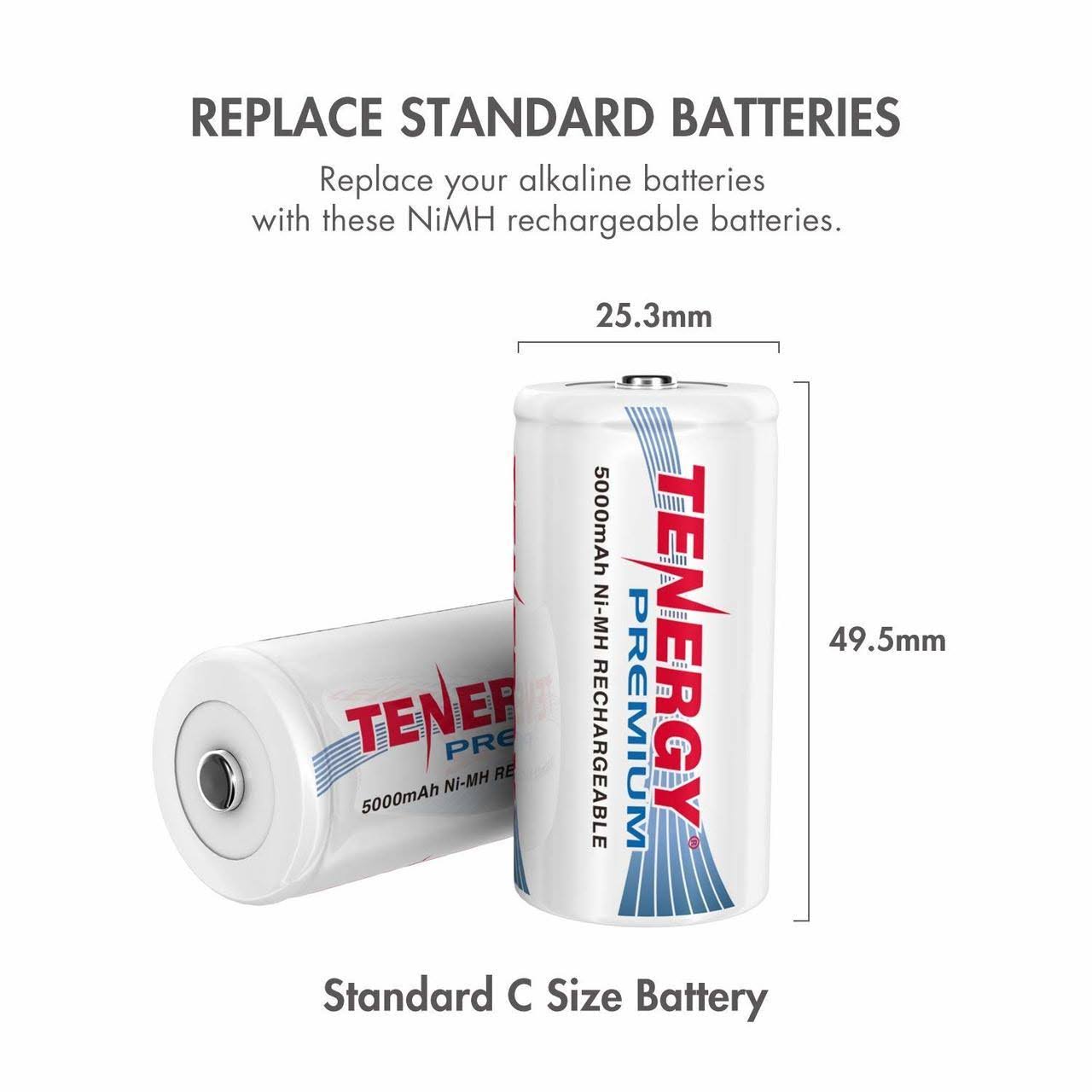 16-Pack NiMH Rechargeable C Size Batteries V457557