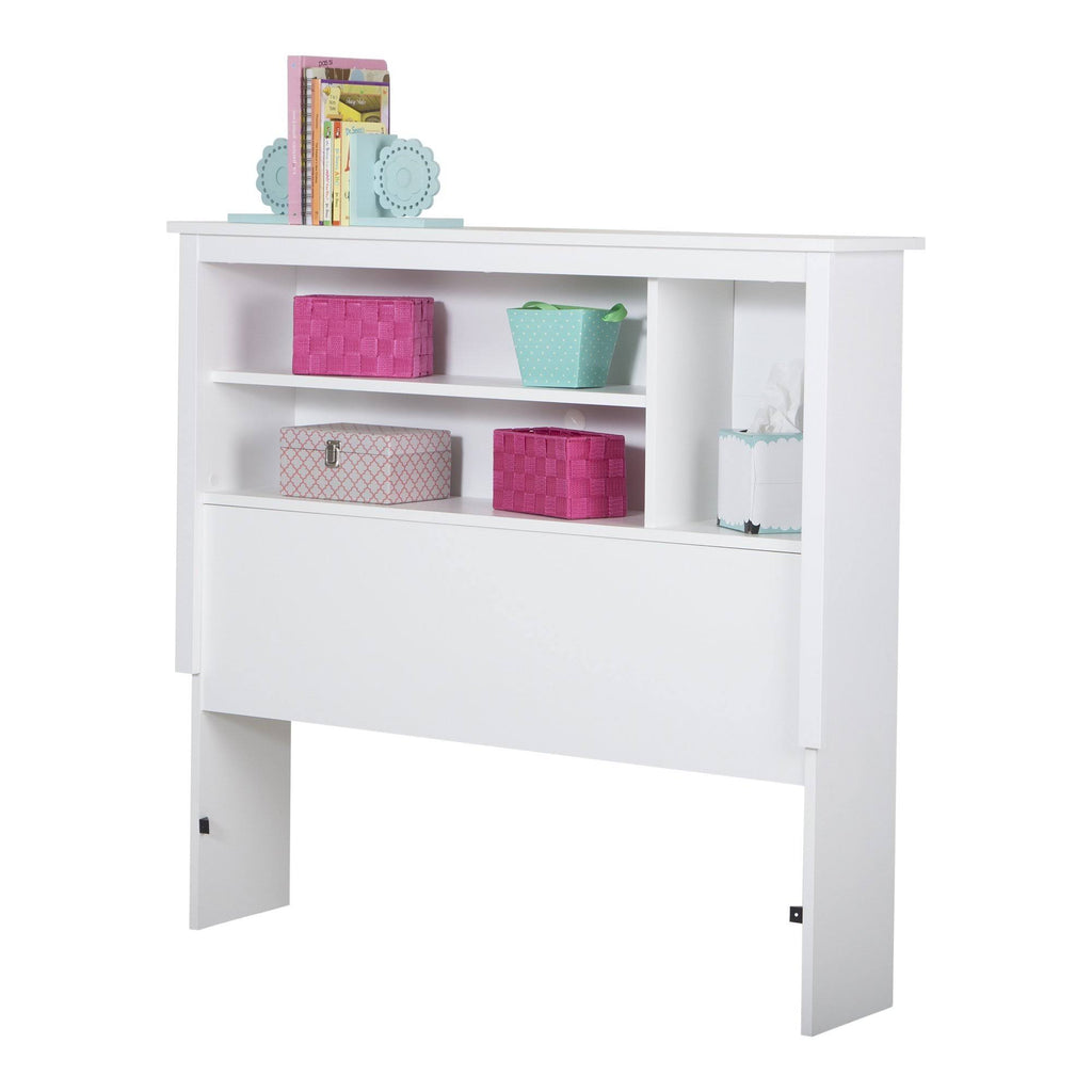 Pure White Twin Bookcase Headboard S799