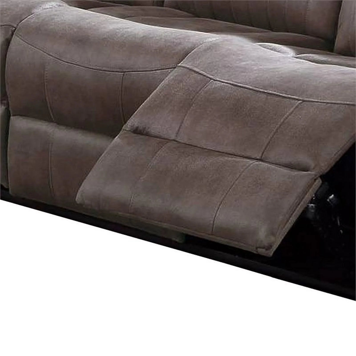 Brown Fabric Manual Motion Sofa with Pillow Top Arms H2124