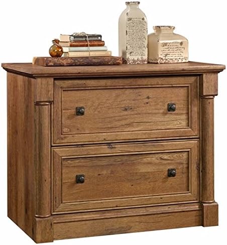 2 Drawer Wood Lateral File Cabinet in Vintage Oak M68148