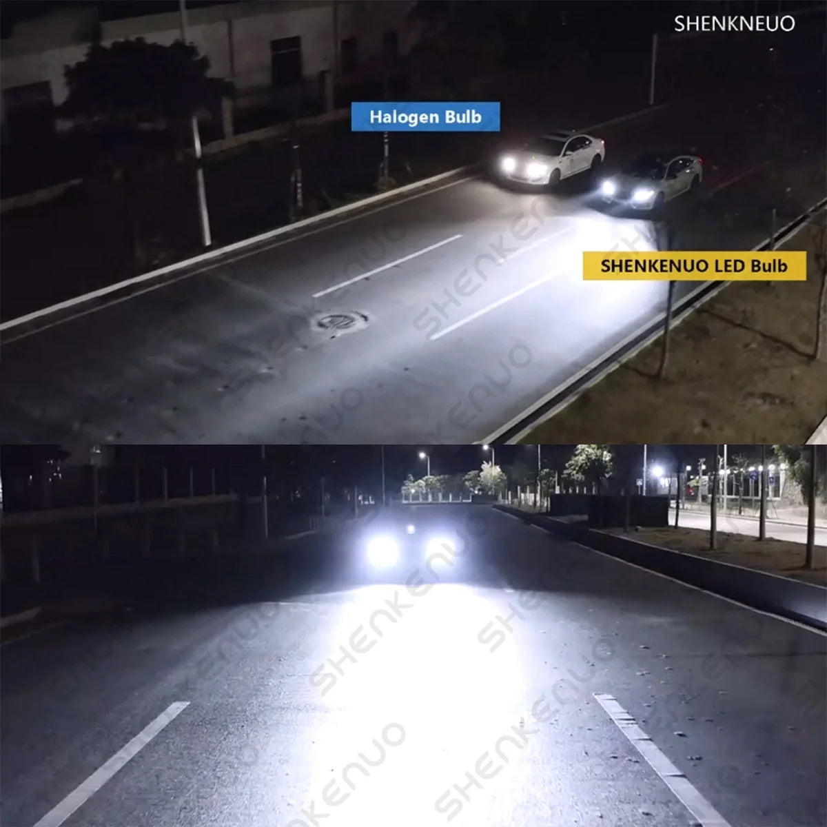 For Kia Soul 2014-2019 Headlights, 9008/H13 High and Low Beam Bulbs, H11 Fog Lights, 4pcs A933