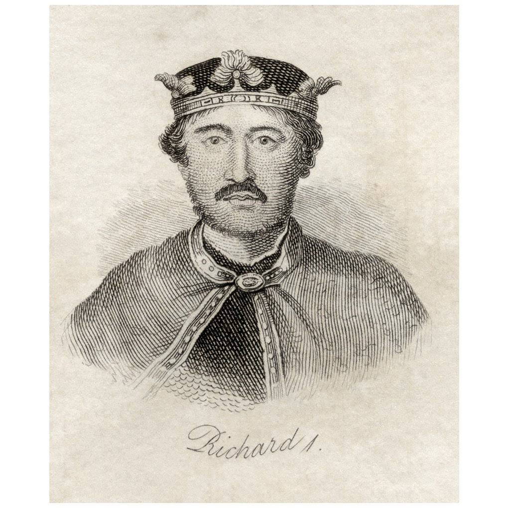 Richard I King of England from The Book Crabbs Historical Diction Poster E3930