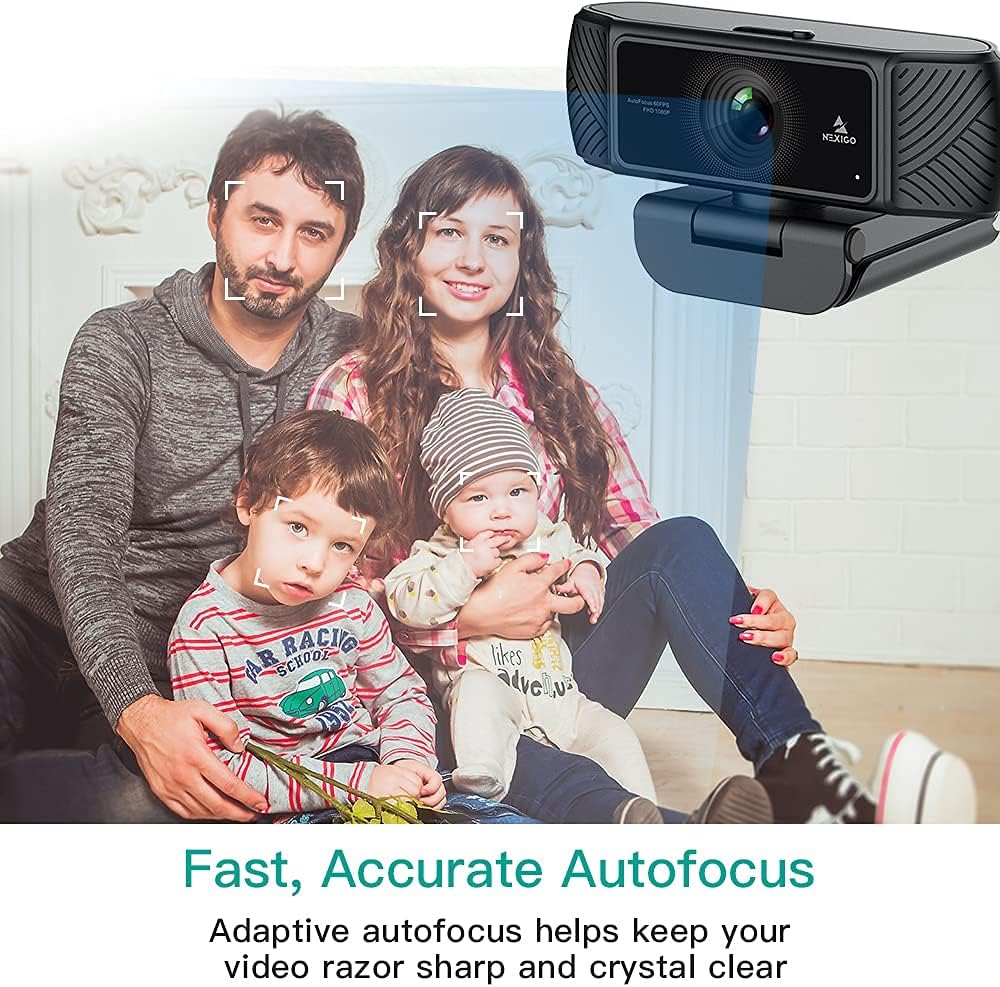 1080P Webcam with Microphone and Privacy Cover C562