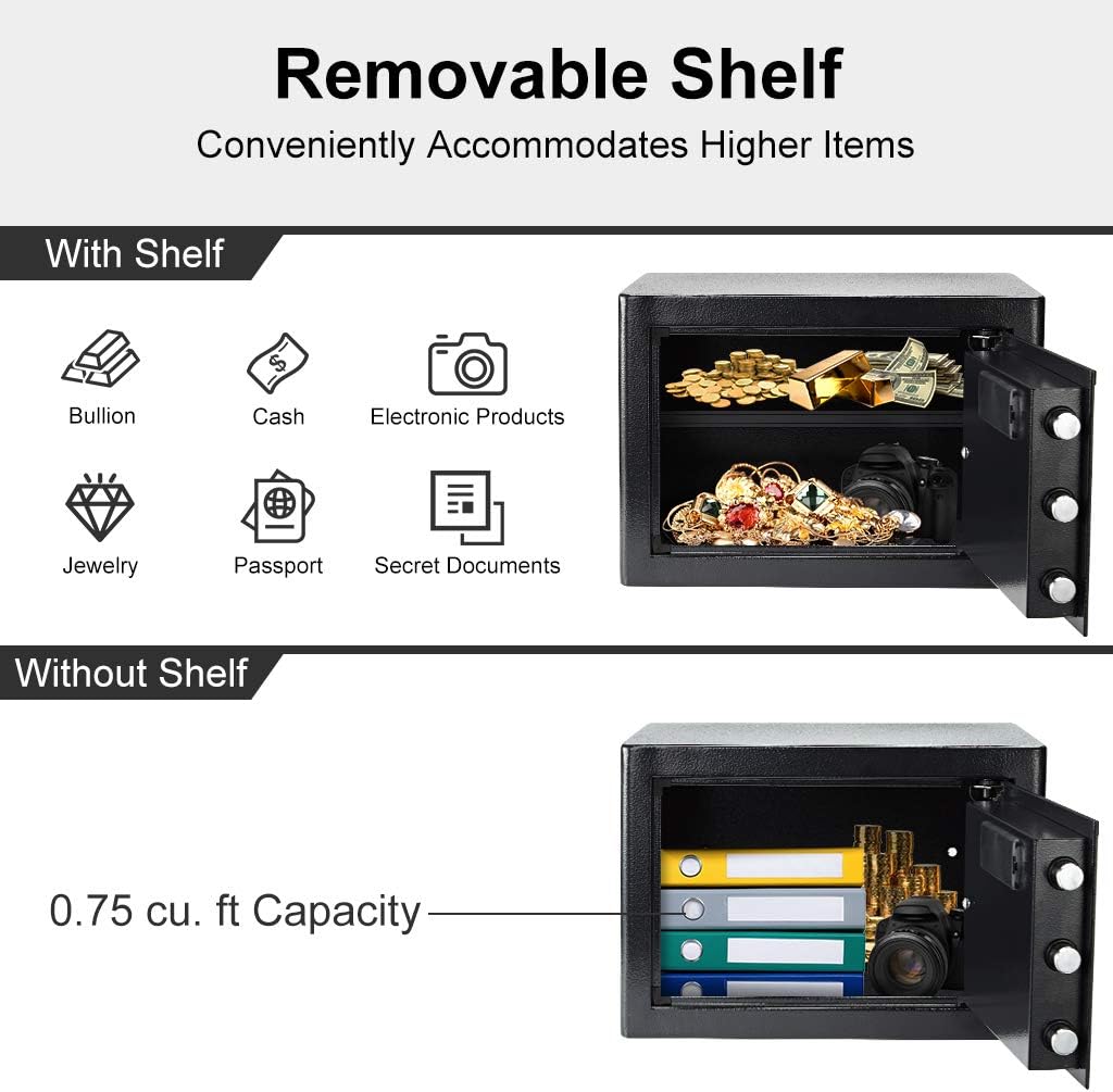 Security Cabinet Safe Lock Box with Electronic Digital Keypad E7193
