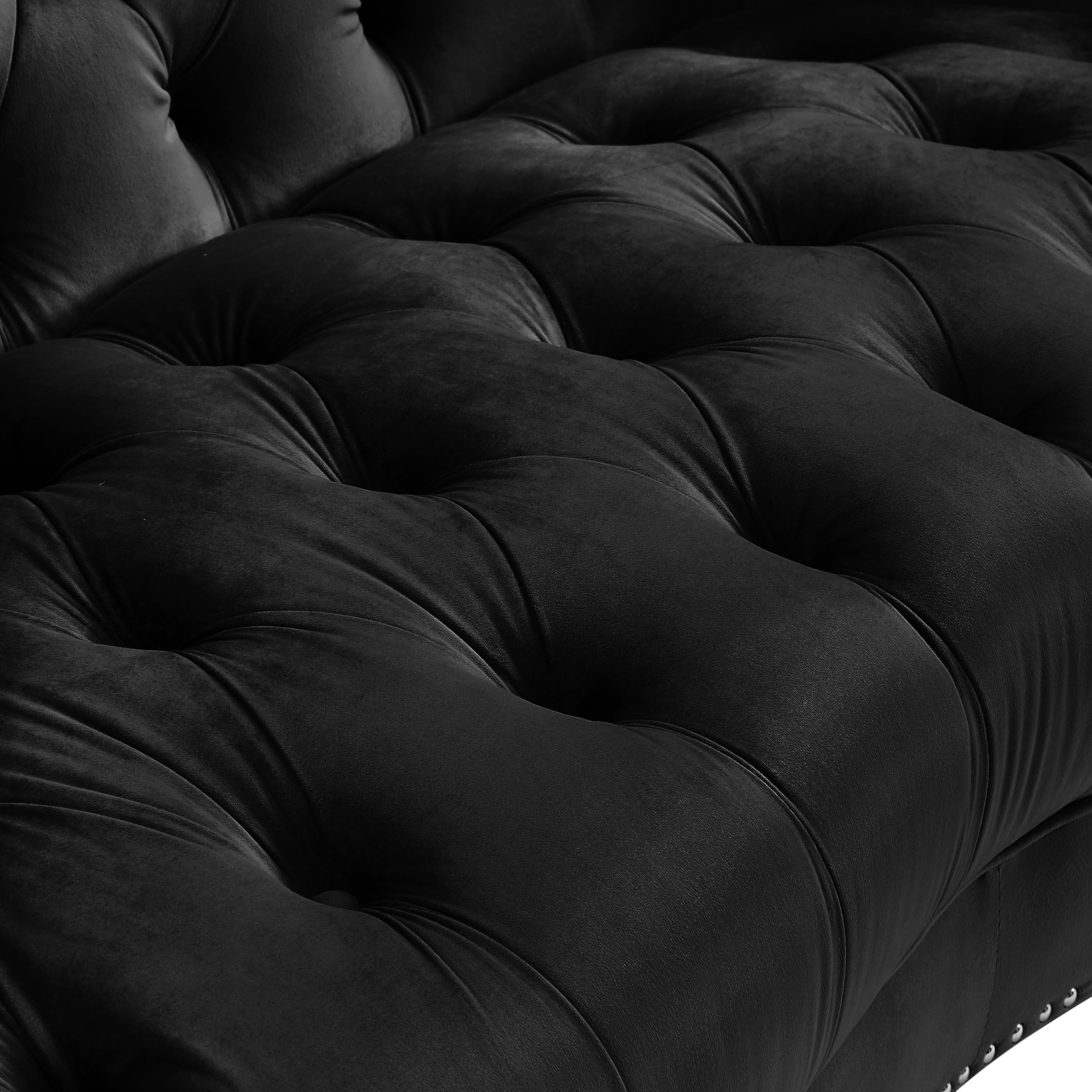 Black Tufted 3P Sofa Z64008