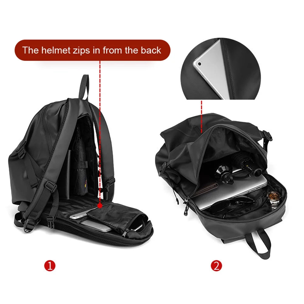 Waterproof Motorcycle Tail Bag Helmet Backpack F189
