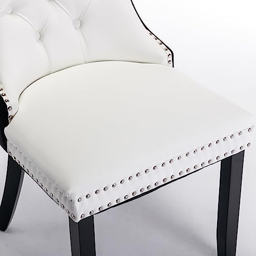 Beige Velvet Tufted Dining Chair with Button Back K796841