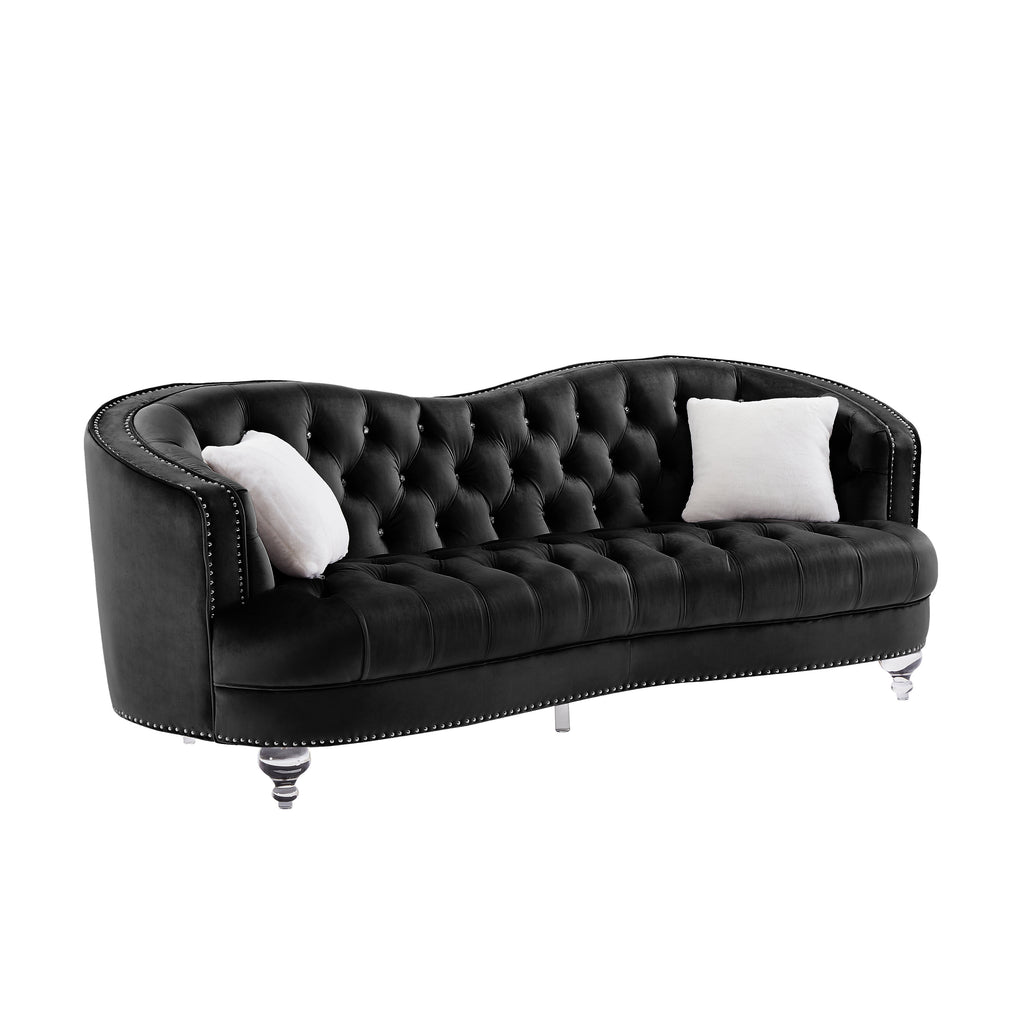 Black Tufted 3P Sofa Z64008