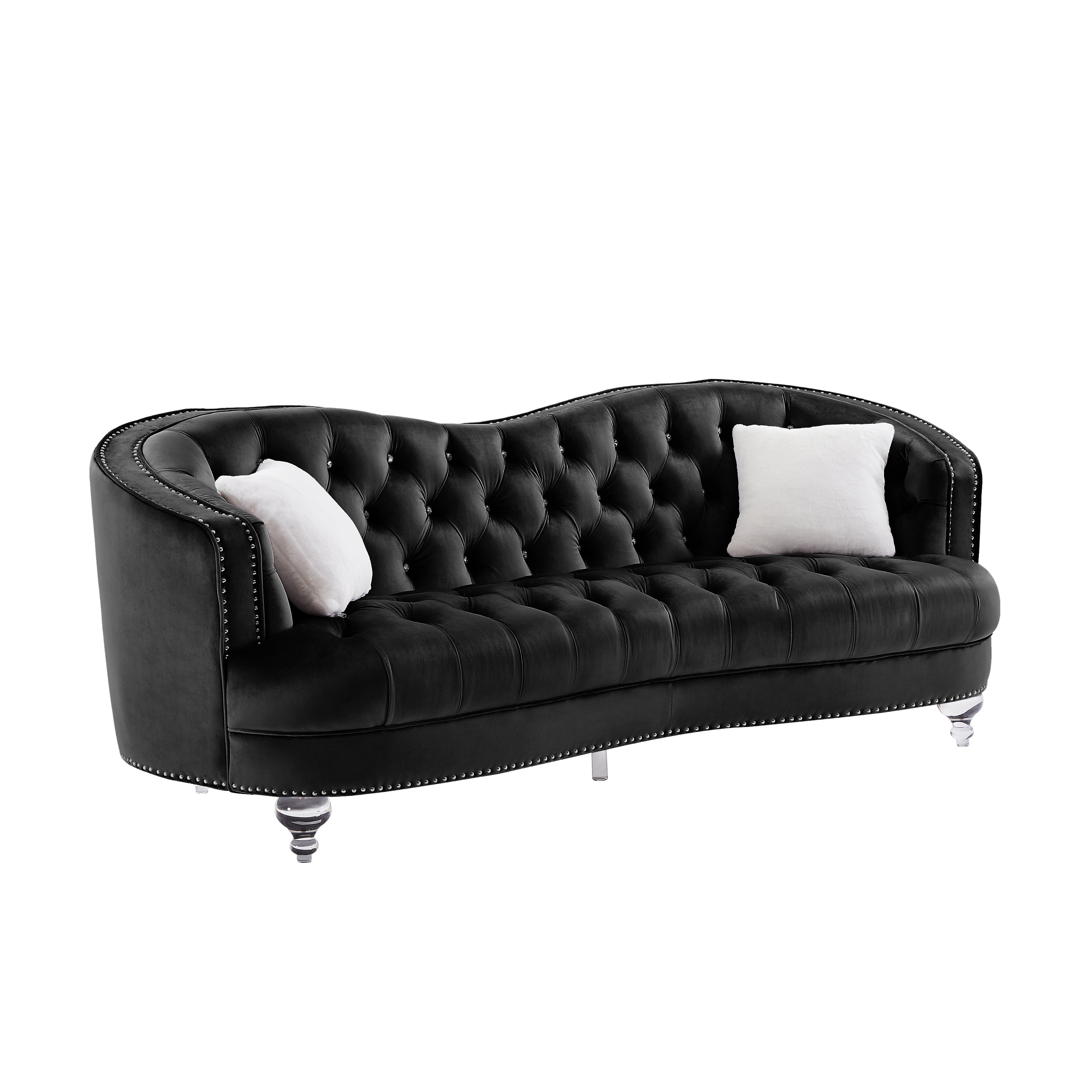 Black Tufted 3P Sofa Z64008