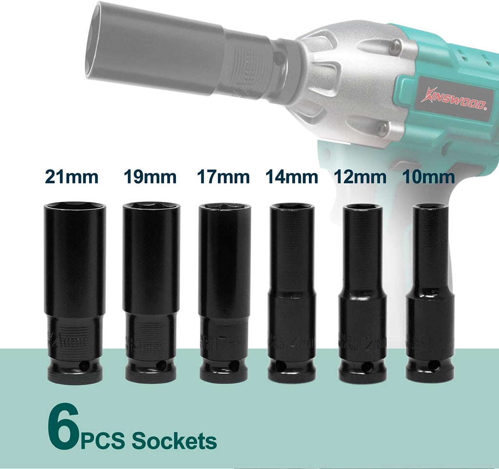 Cordless Impact Wrench, 1/2 Chuck, 3100RPM, 320 ft-lbs, 20V 2x3.0AH Battery V1689