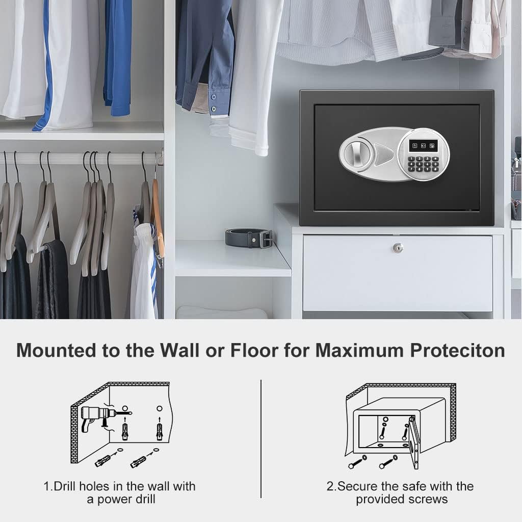 Security Cabinet Safe Lock Box with Electronic Digital Keypad E7193