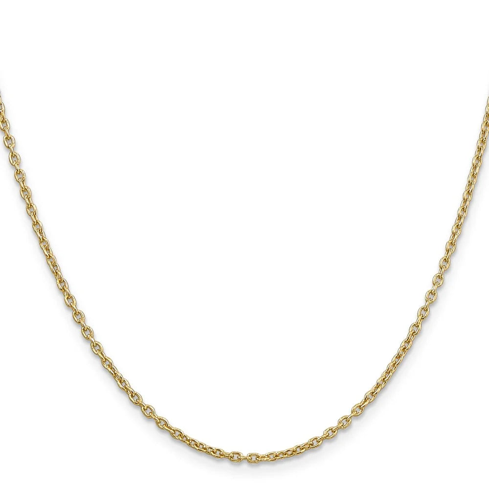 14K Yellow Gold 2mm Cable Chain X99605