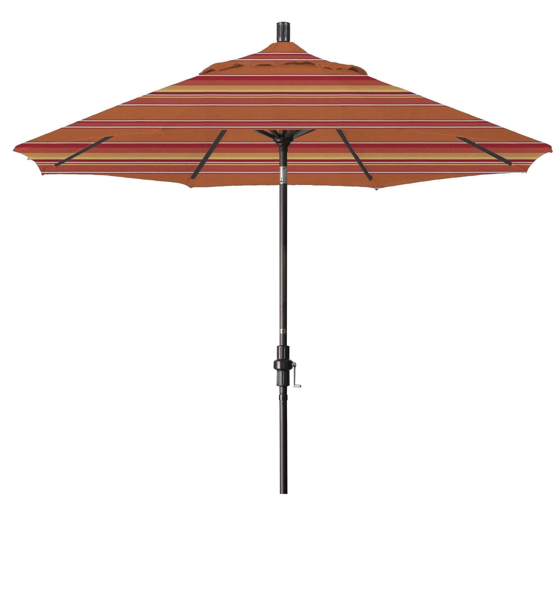 Bronze Aluminum Market Umbrella with Collar Tilt X768040