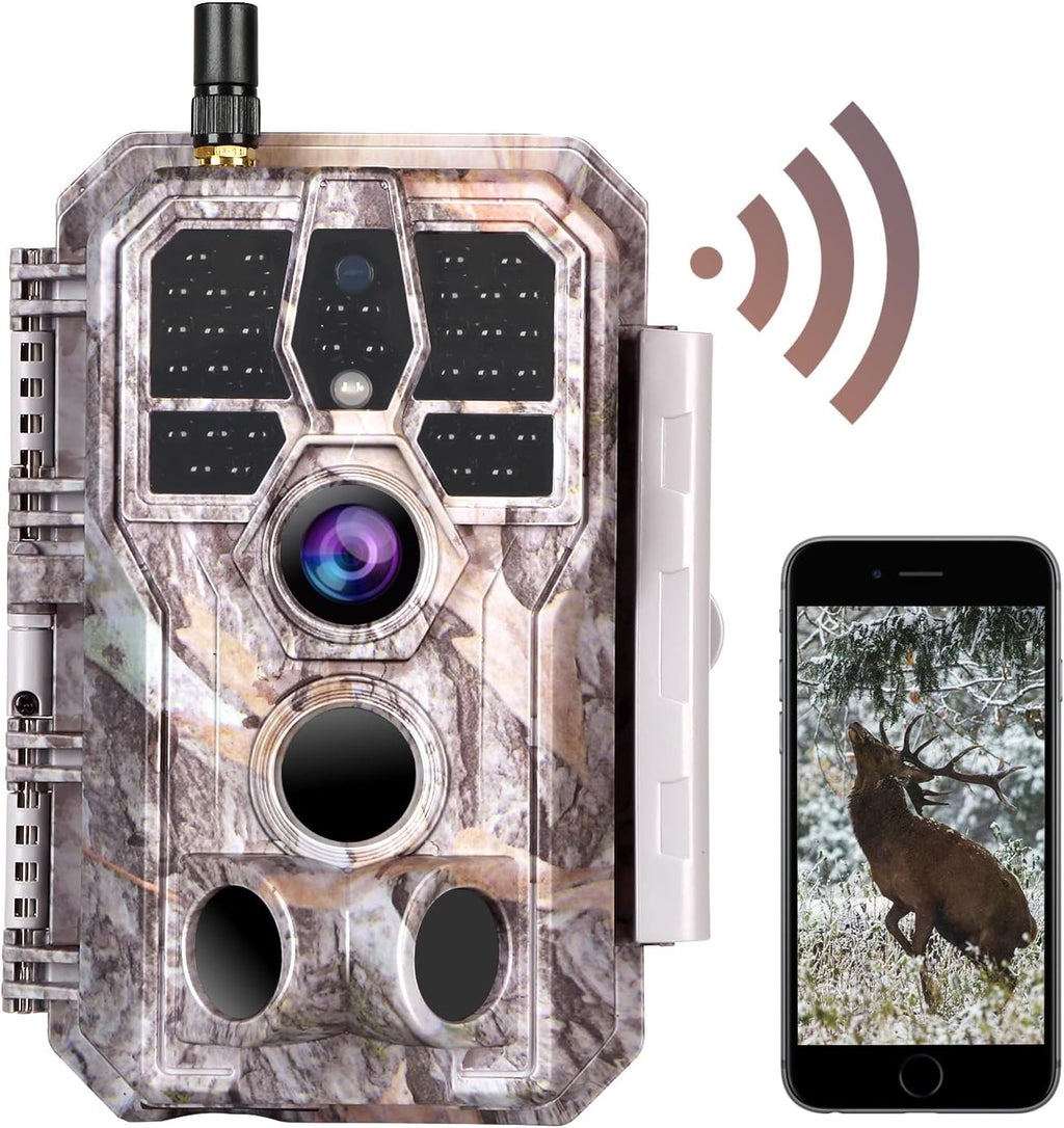 WiFi Game Camera 32MP 1296P Wireless Hunting Camera with No Glow Night Vision G567