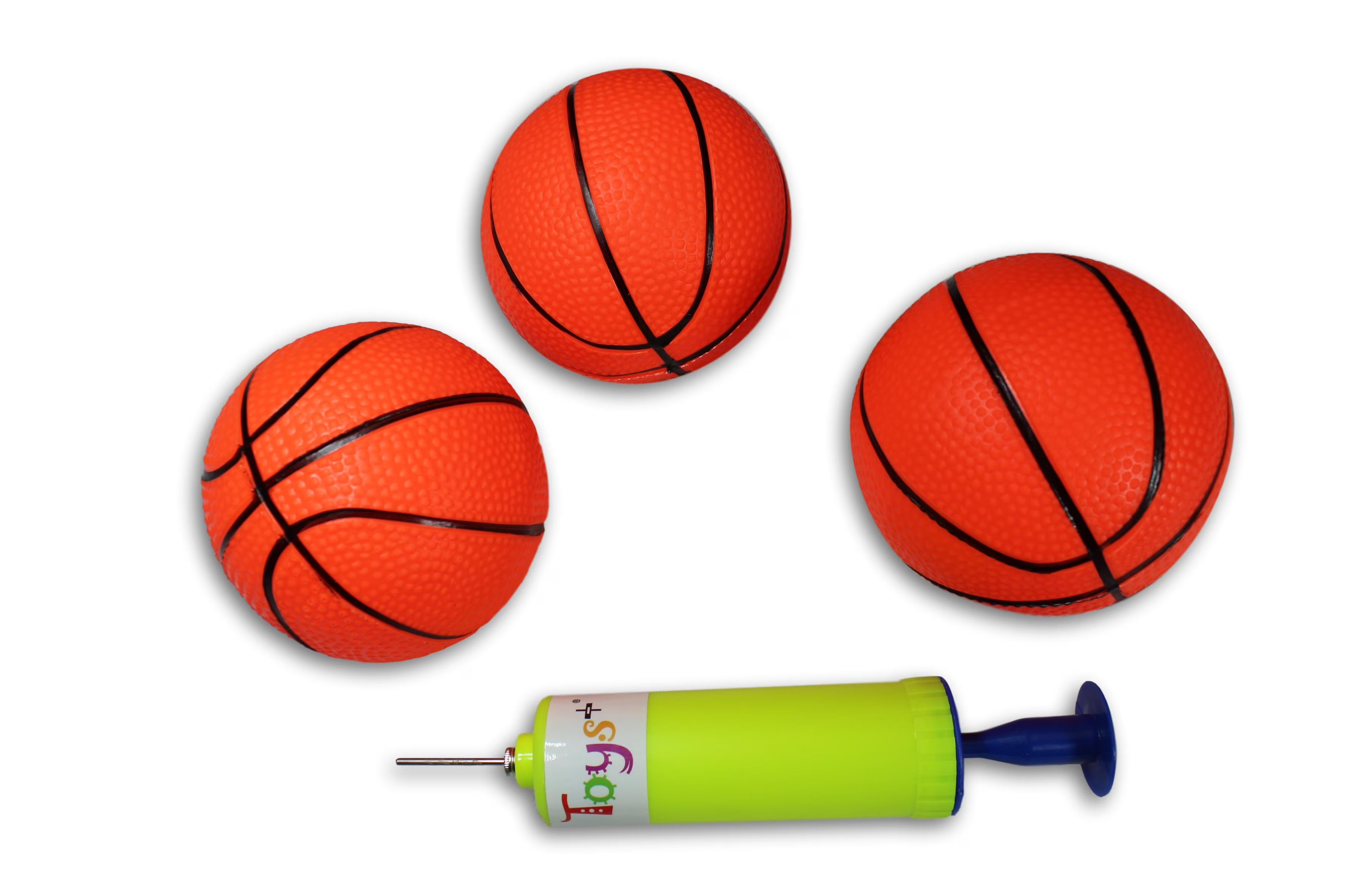 3 Pack Inflatable Mini Hoop Basketballs with Pump (4 Inch Balls) O6267