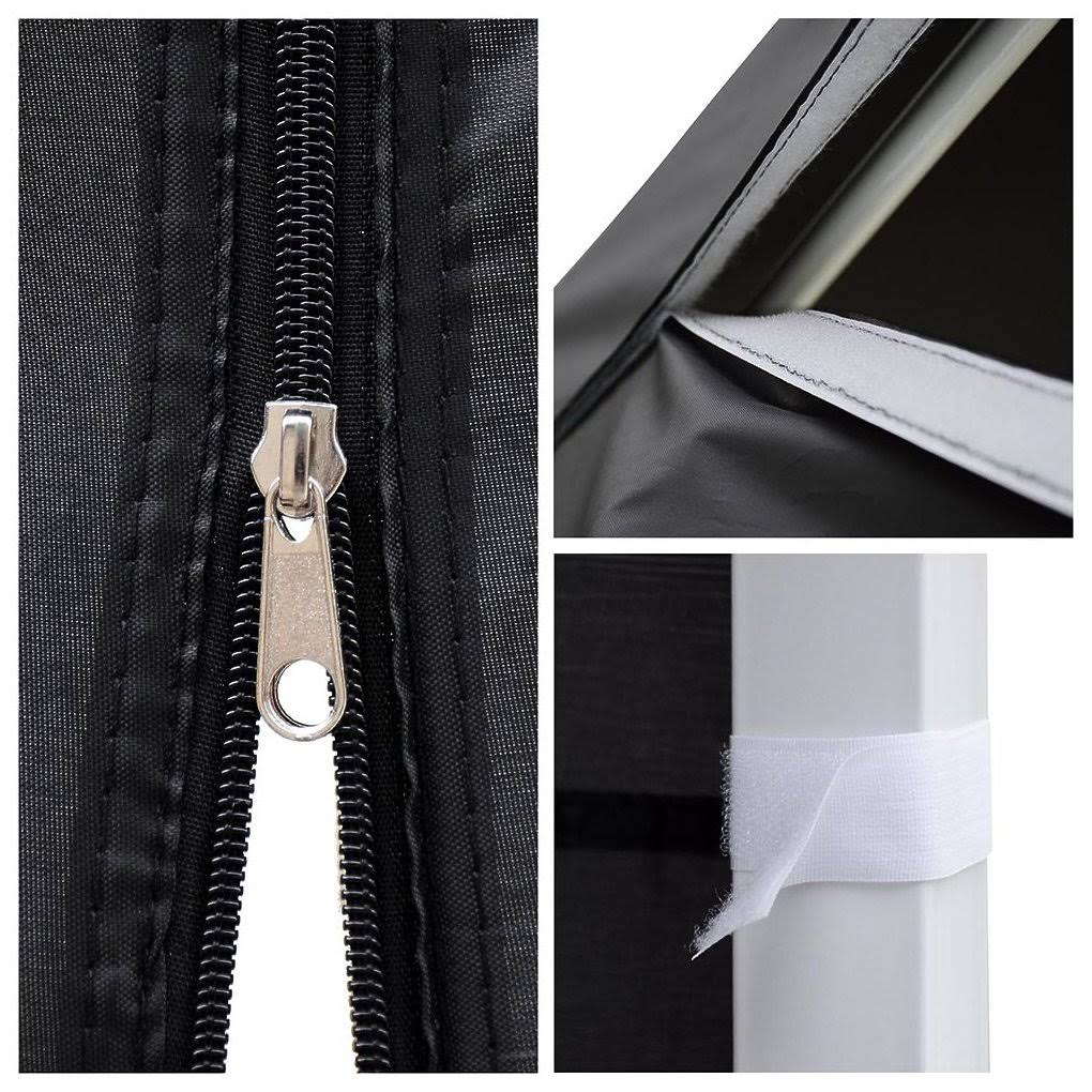 Black Pop Up Canopy Tent with Removable Sidewall Carry Bag Q284266