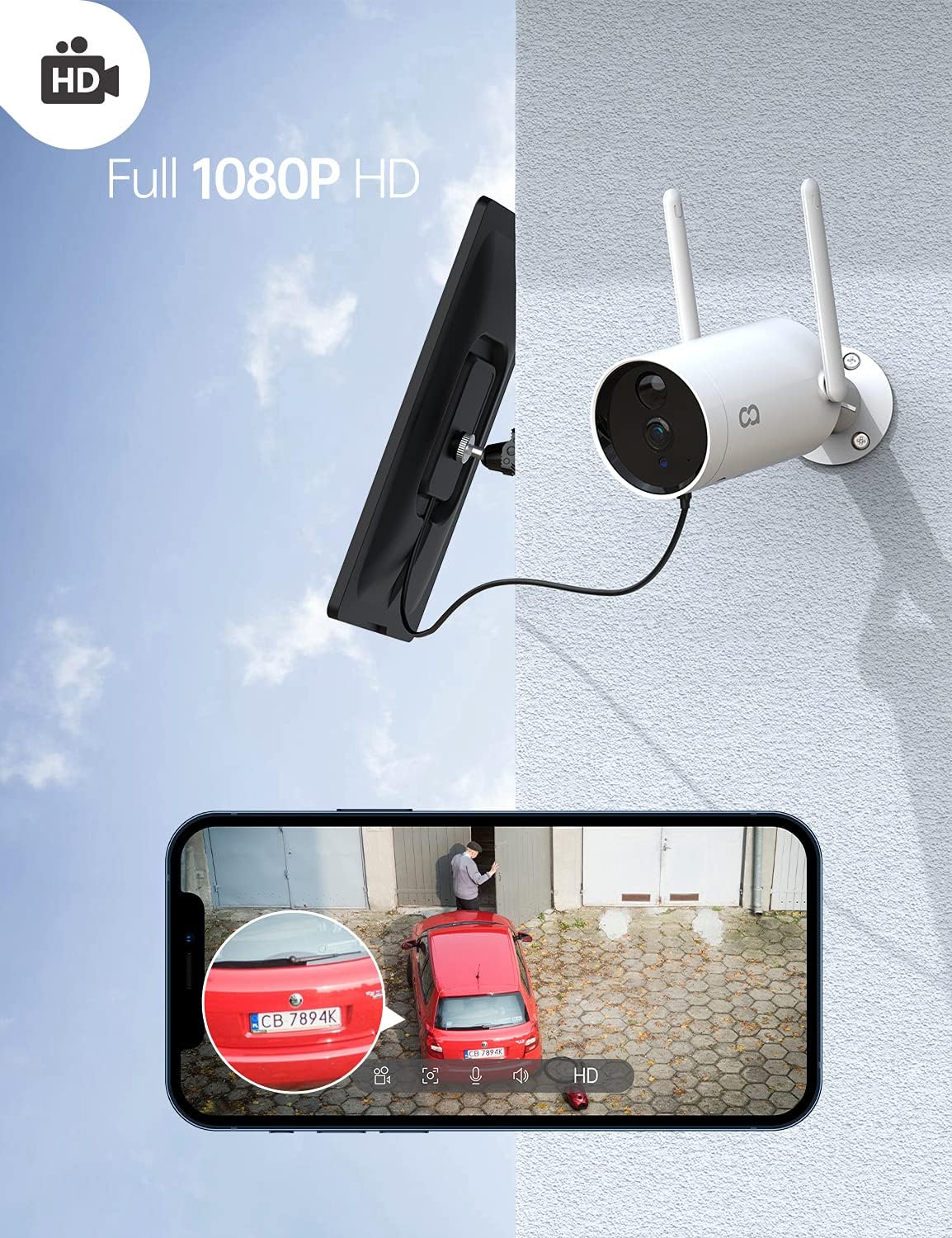 Wireless Solar Powered Security Camera with Night Vision K692321