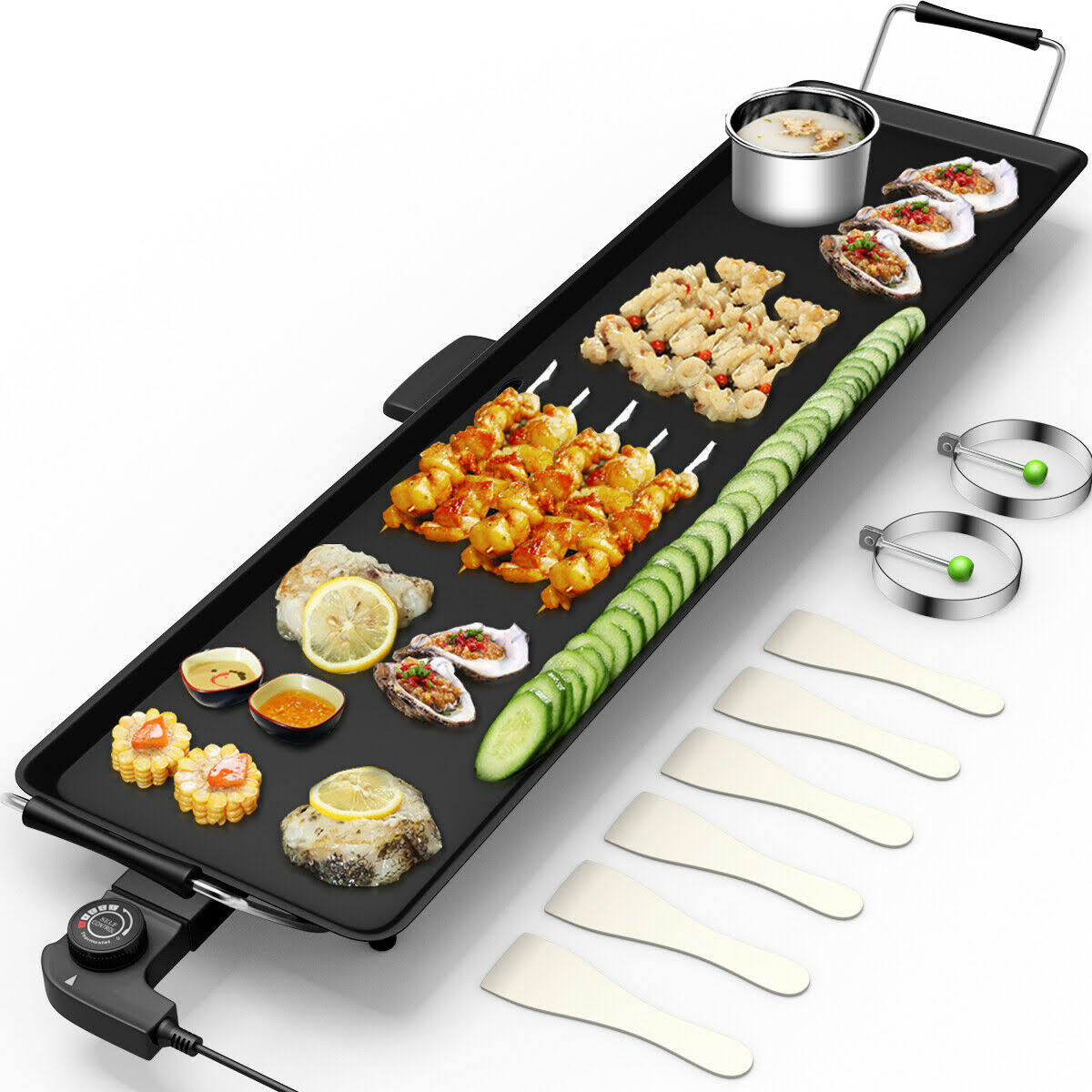 Electric Teppanyaki Table Top Grill Griddle Nonstick Z89163